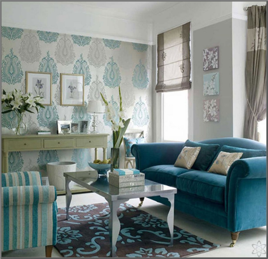 Интерьер в бирюзовых тонах