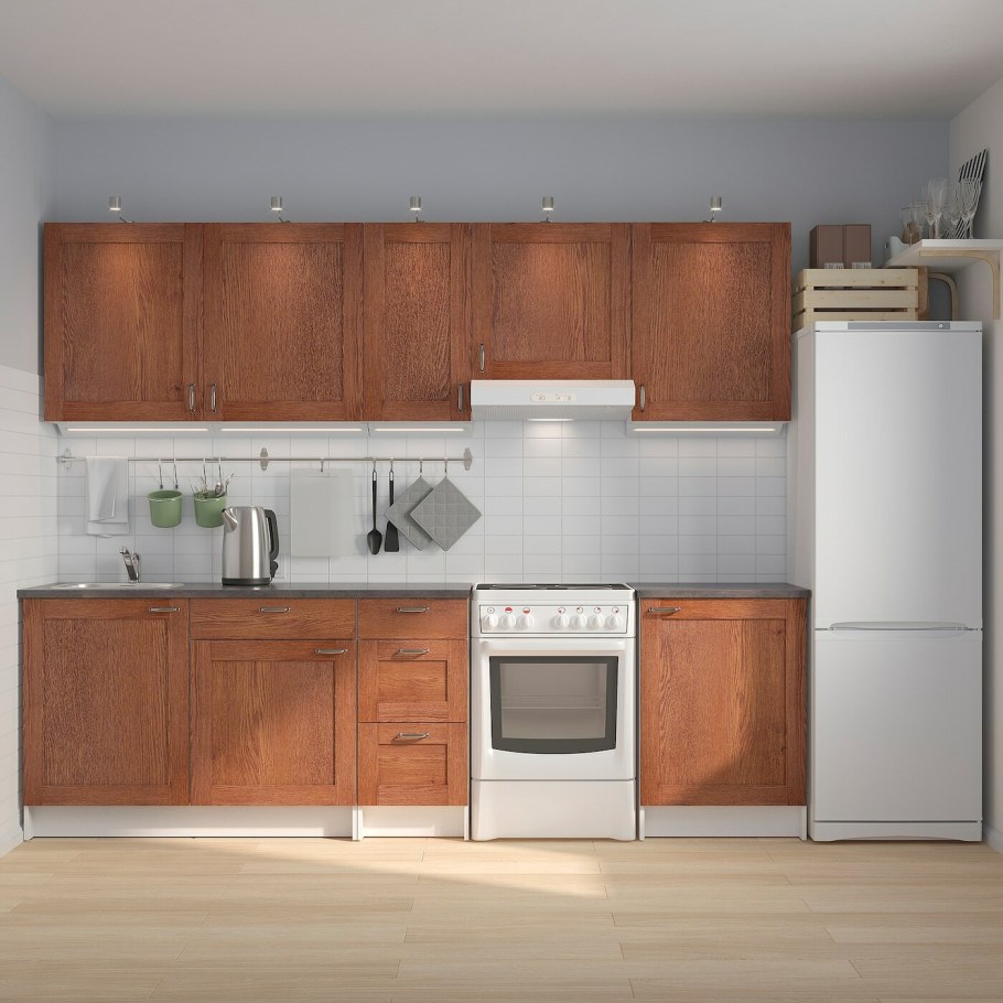 Кухня икеа КНОКСХУЛЬТ коричневая