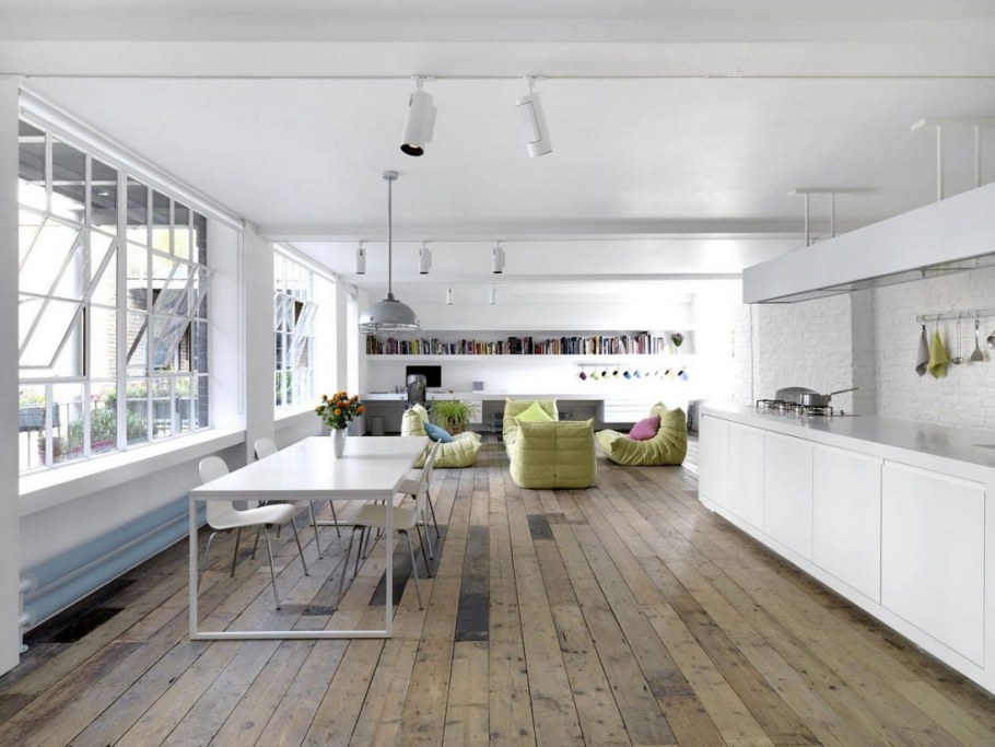 Лофт в белых тонах