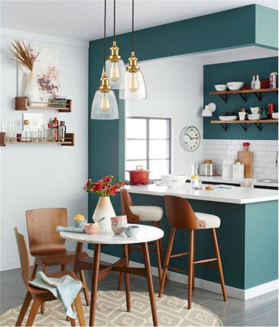 Крашеные стены на кухне