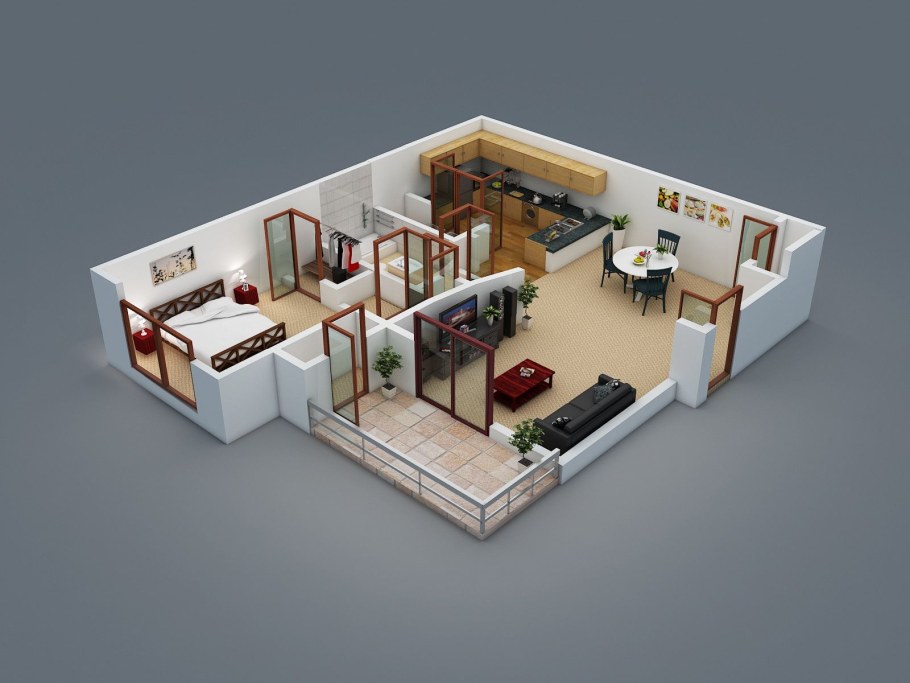 Floorplan 3d визуализация