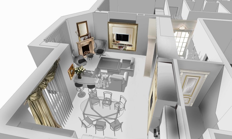 Проектирование дизайна интерьера