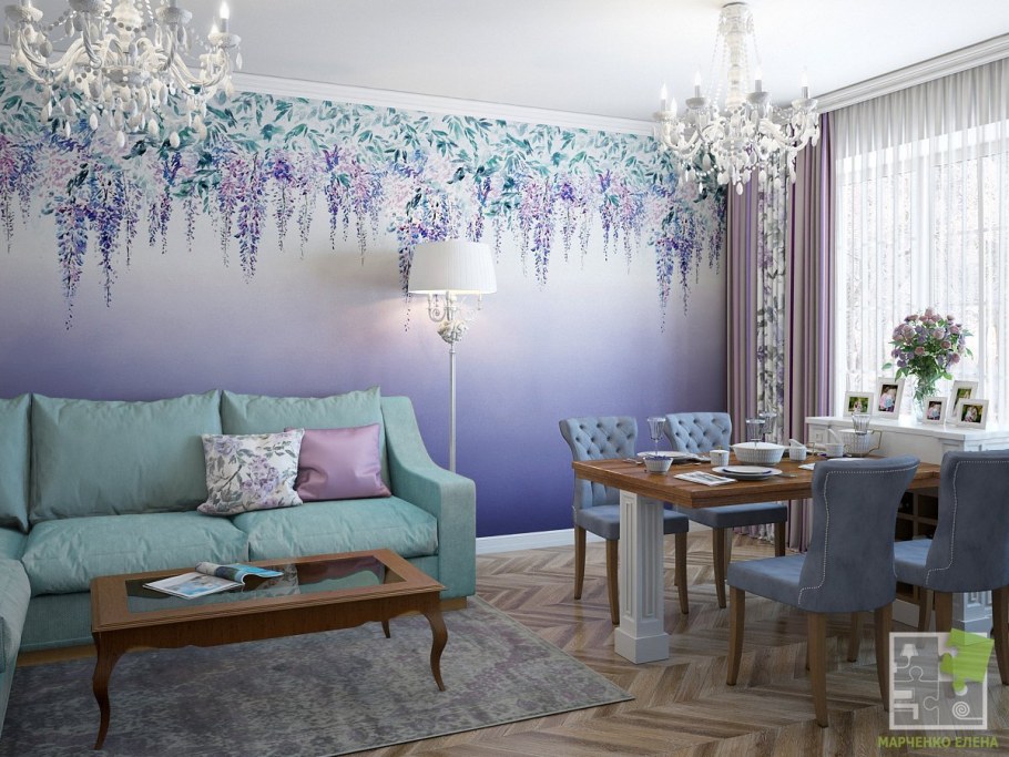 Лавандовый интерьер