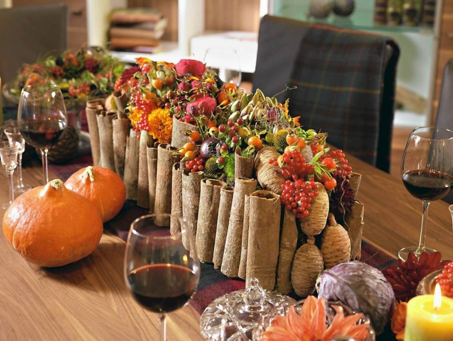 Украшение зала в стиле осень