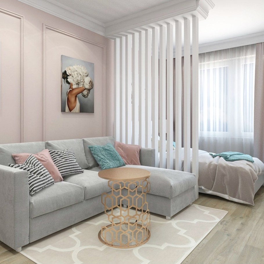 Спальня гостиная с диваном