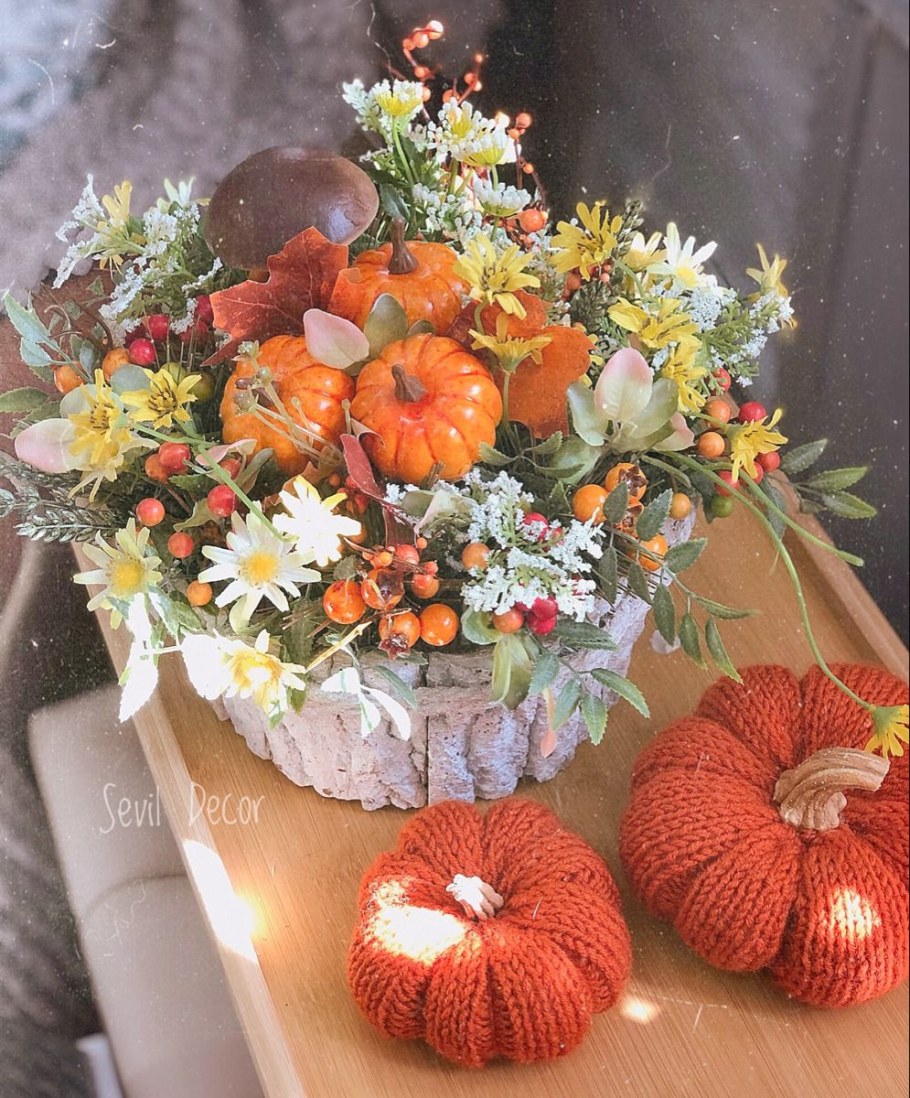 Цветочная композиция в тыкве