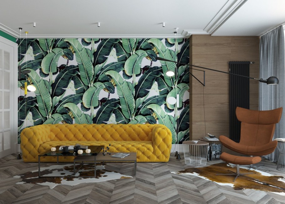 Гостиная в стиле джунгли