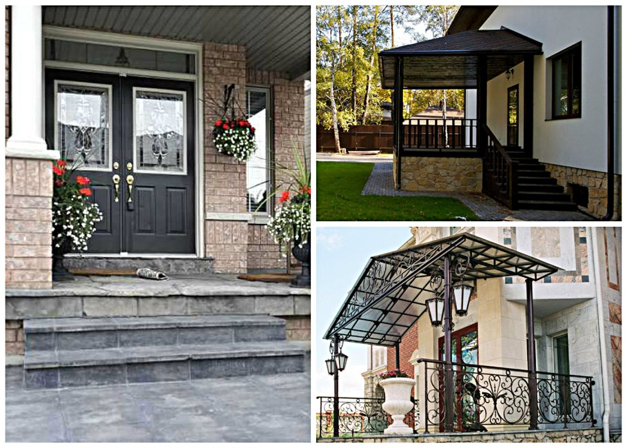 Входная группа в дом с крыльцом
