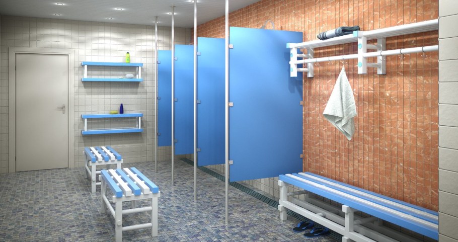 Перегородка ПТК спорт душевая 900x2000