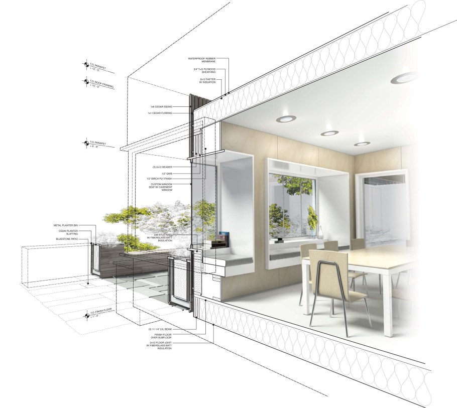 Чертеж интерьера