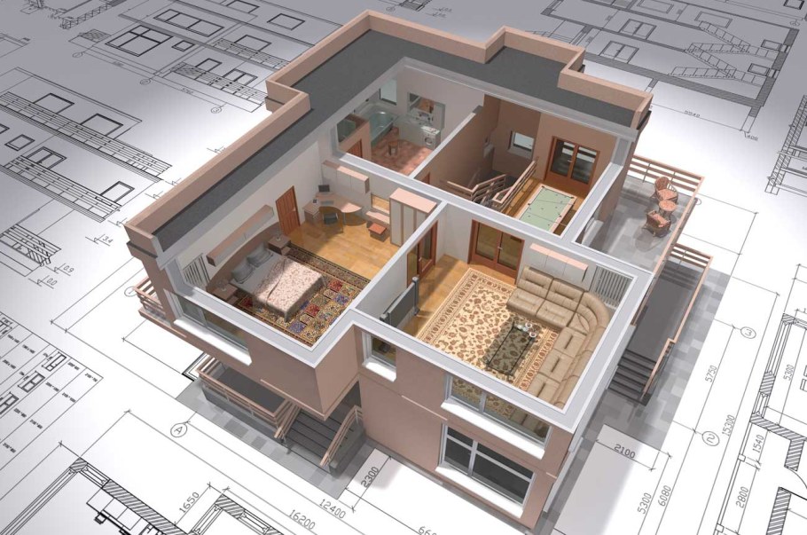 Дом с планировкой и интерьером