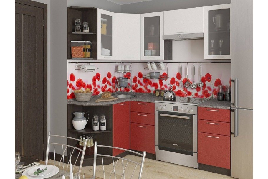 Кухня "Валерия-м страйп" черная