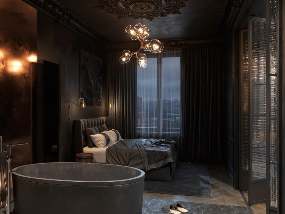 Тёмный интерьер в квартире