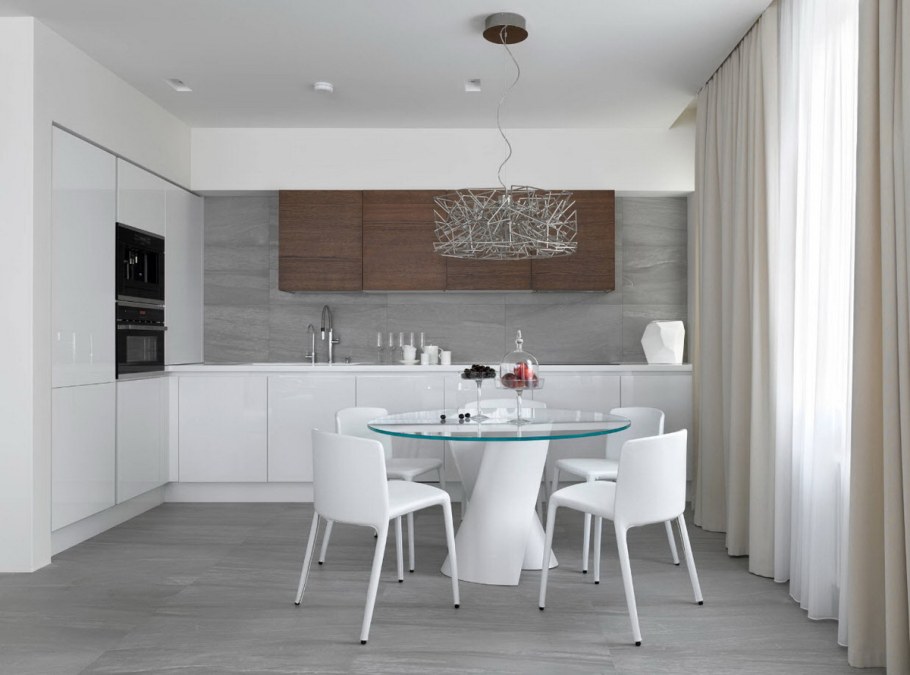 Кухня светлая современная