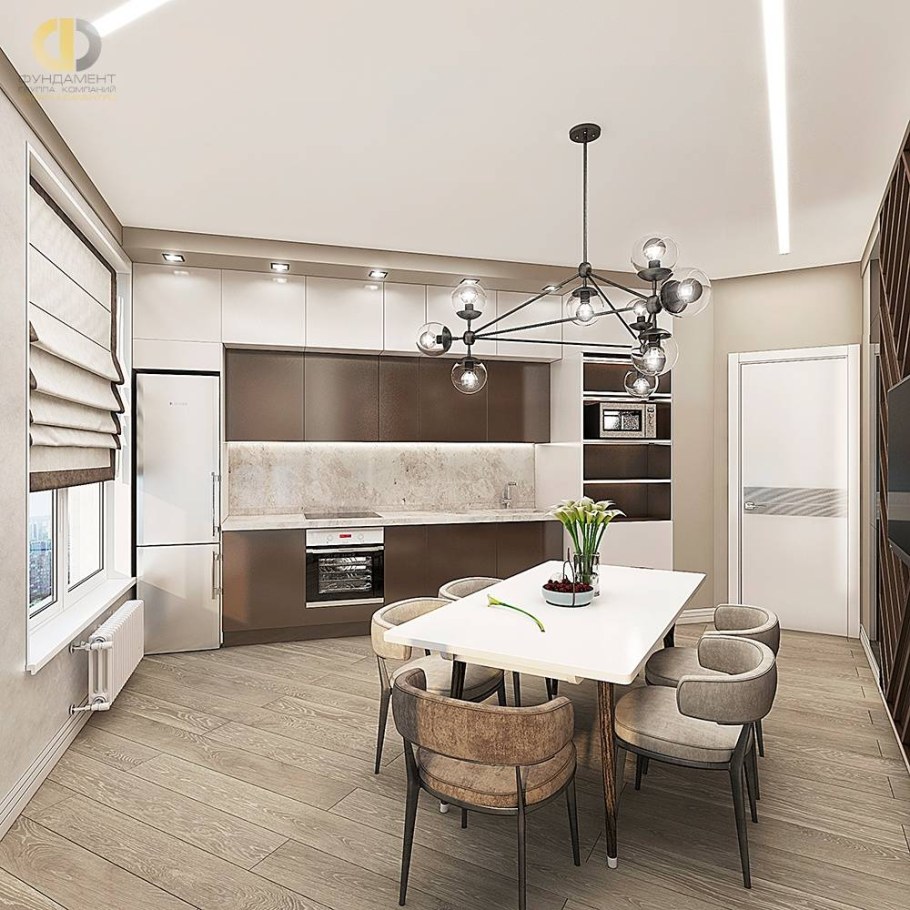 Интерьер квартиры трехкомнатной модный