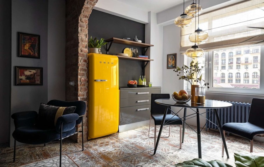 Лофт с холодильником Smeg