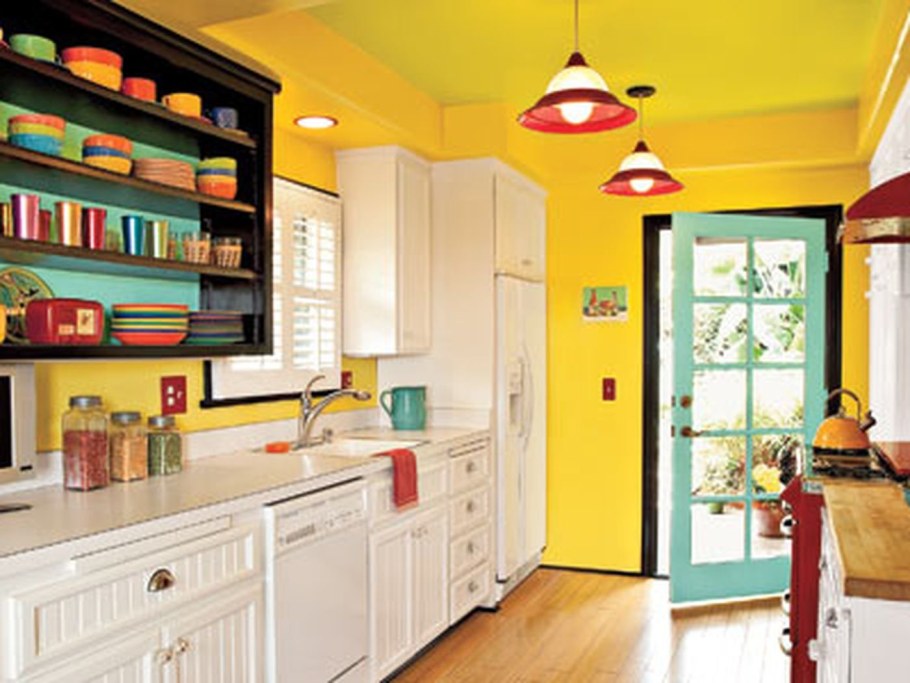 Декор кухни в желтых тонах