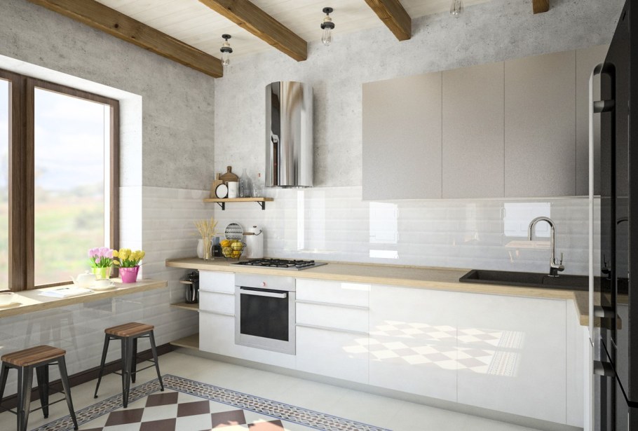 Бетон лофт беж