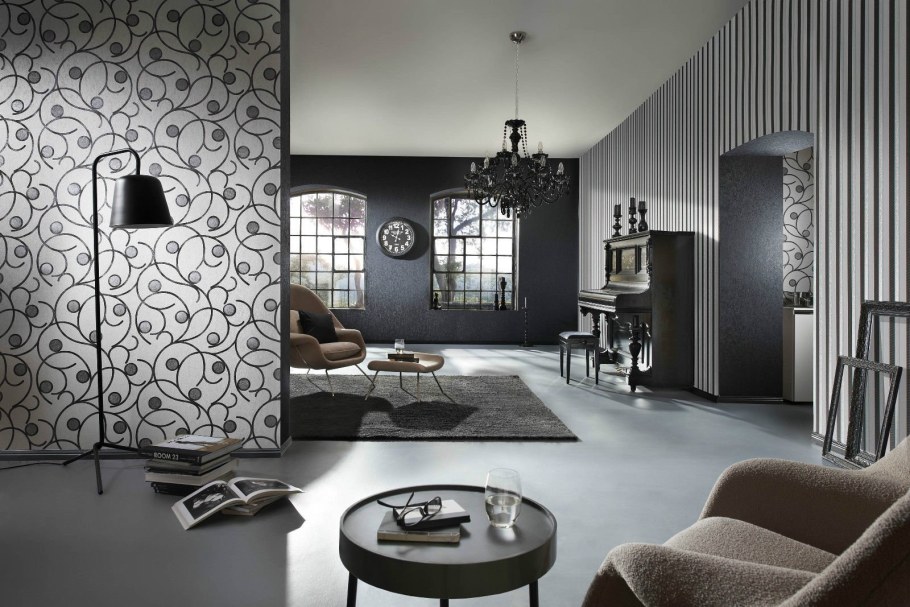 Комбинированные стены в интерьере