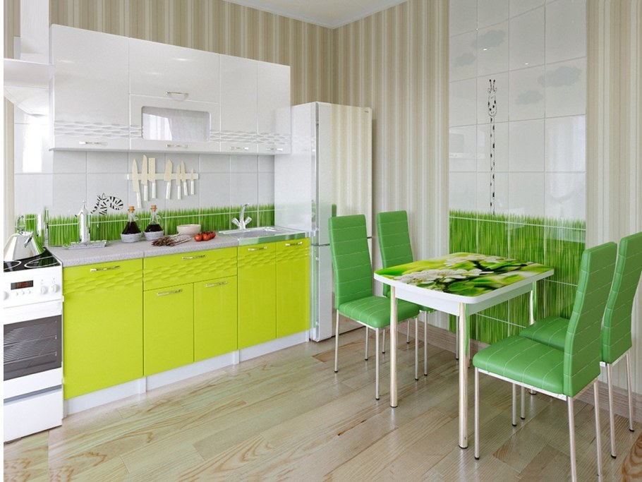 Кухни салатовые