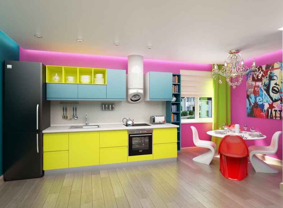 Яркая кухня