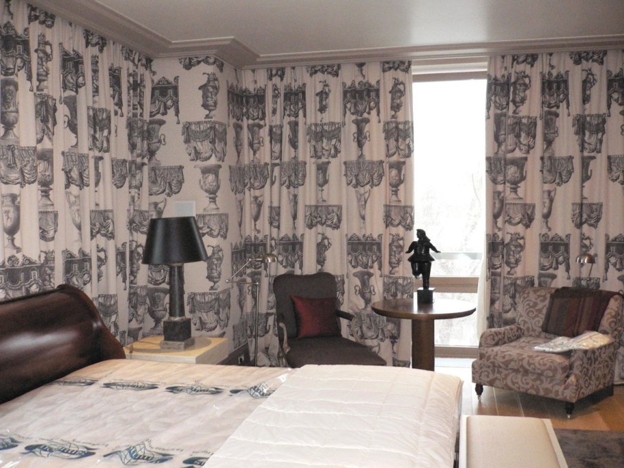 Текстиль на стенах в интерьере