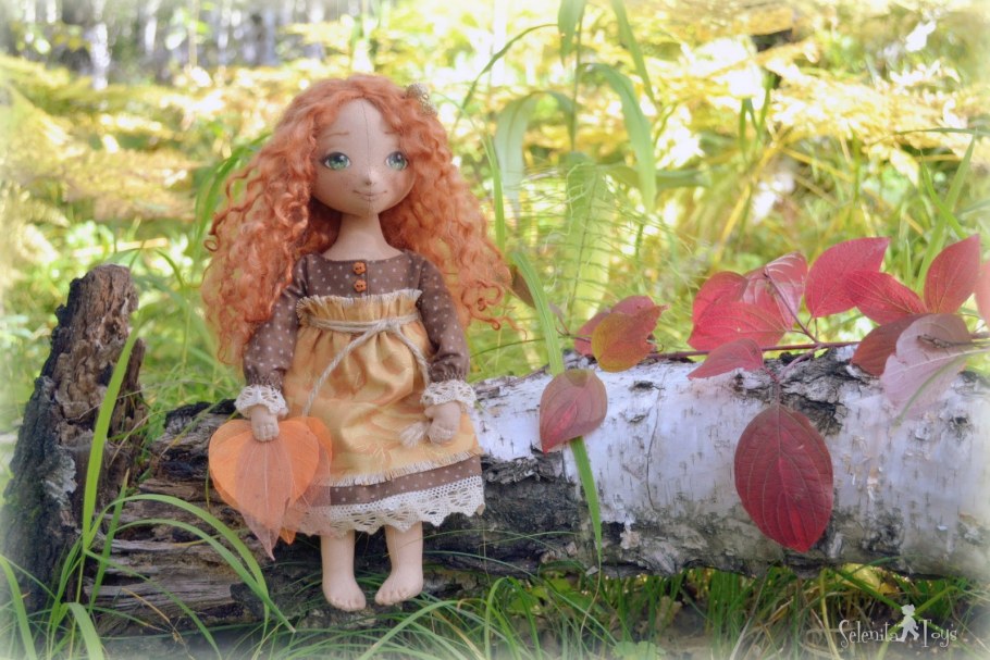 Интерьерная кукла рыжая