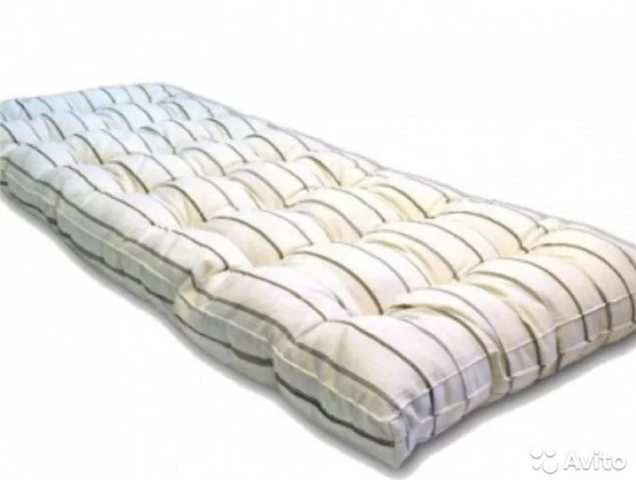 Матрац ватный 1,5сп 90*190смрвт