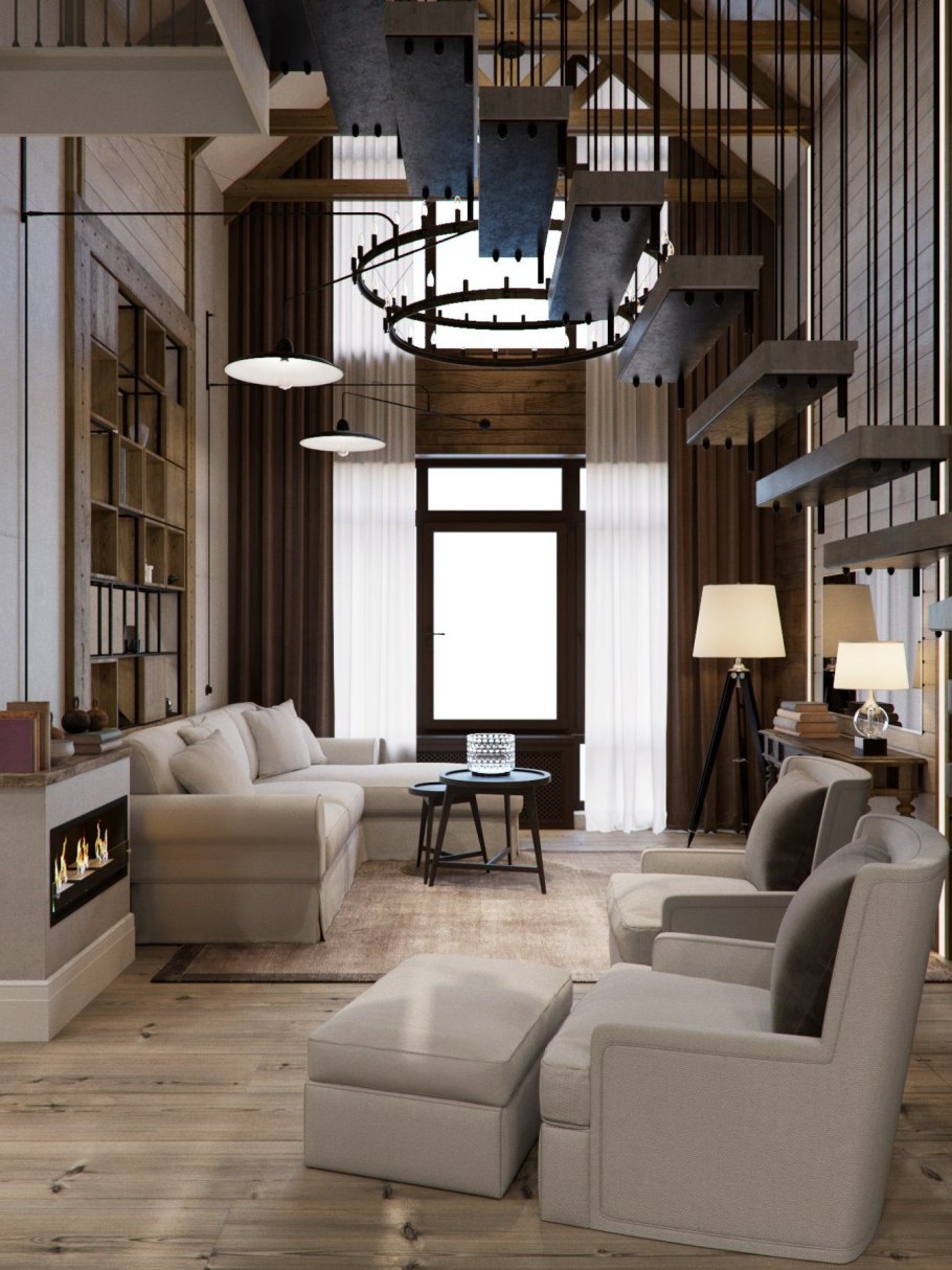 Современный интерьер таунхауса