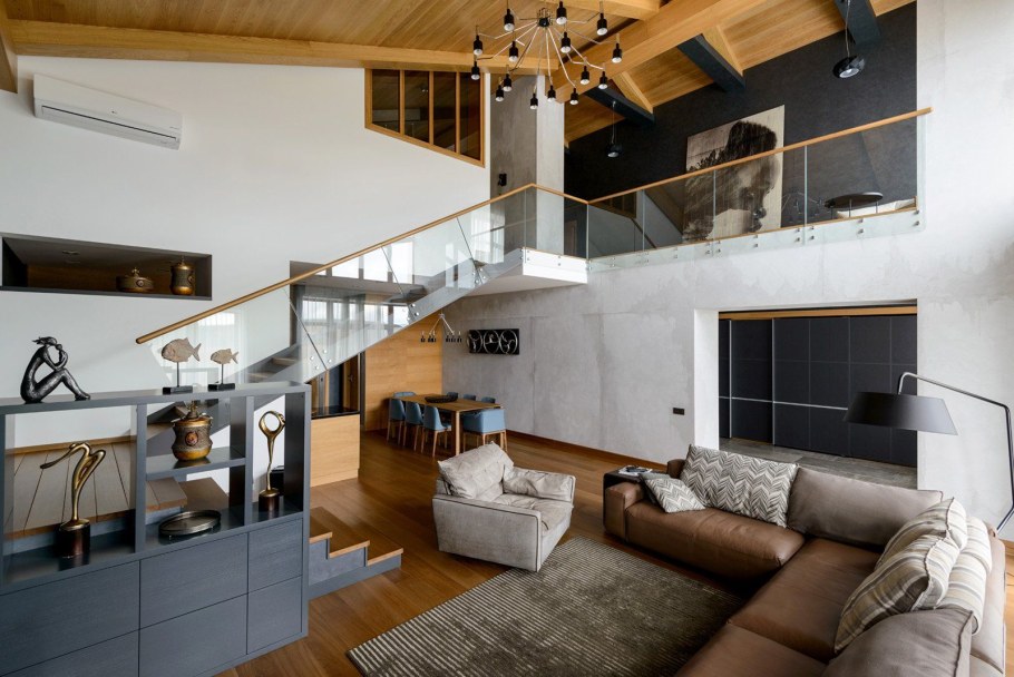 Барнхаус интерьер лофт