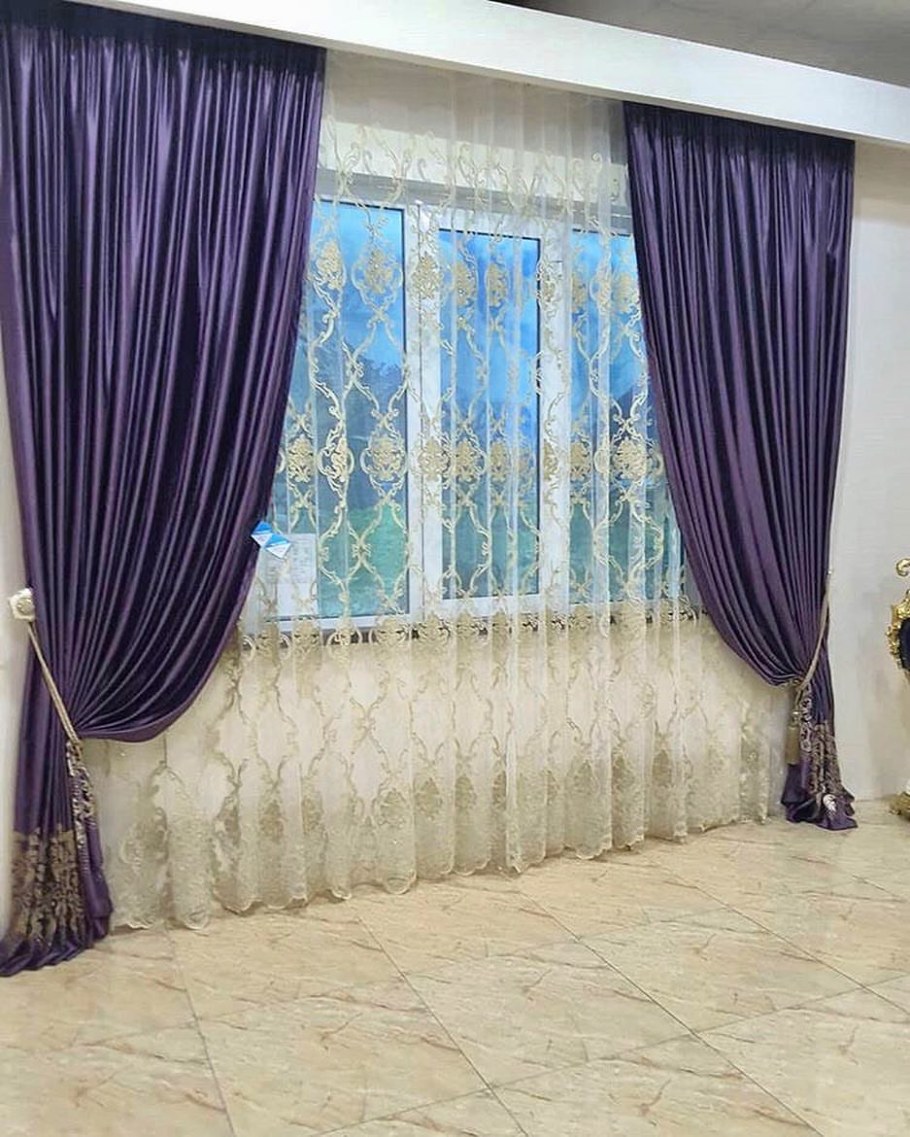 Лиловые шторы