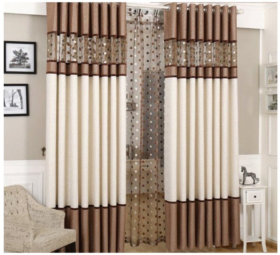 Комбинированные шторы по горизонтали