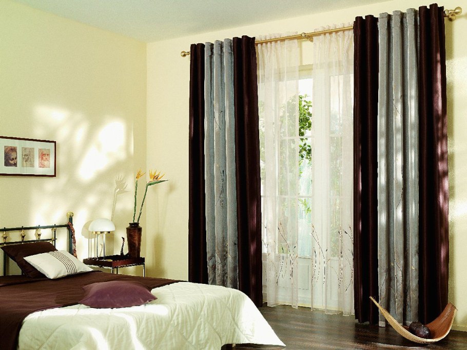 Красивые современные шторы для спальни