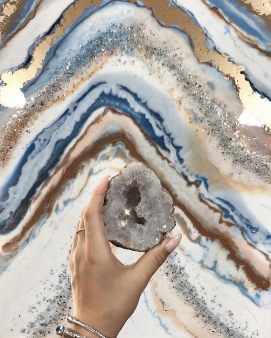 Срез камня эпоксидная смола