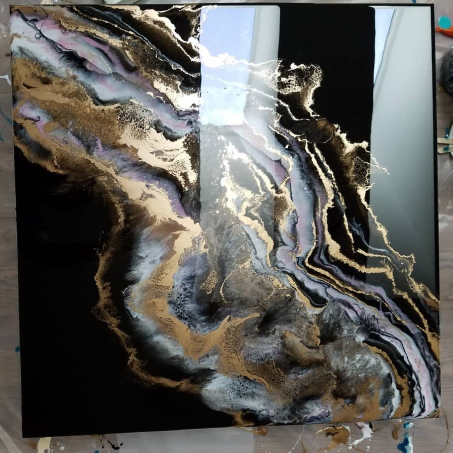 Жеода в технике Resin Art. Мрамор