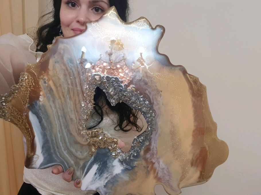 Срез камня эпоксидная смола