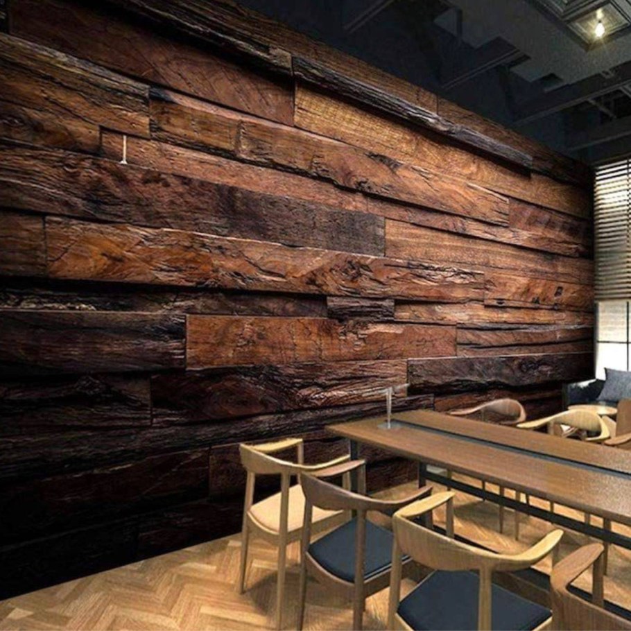 Отделка стен деревом