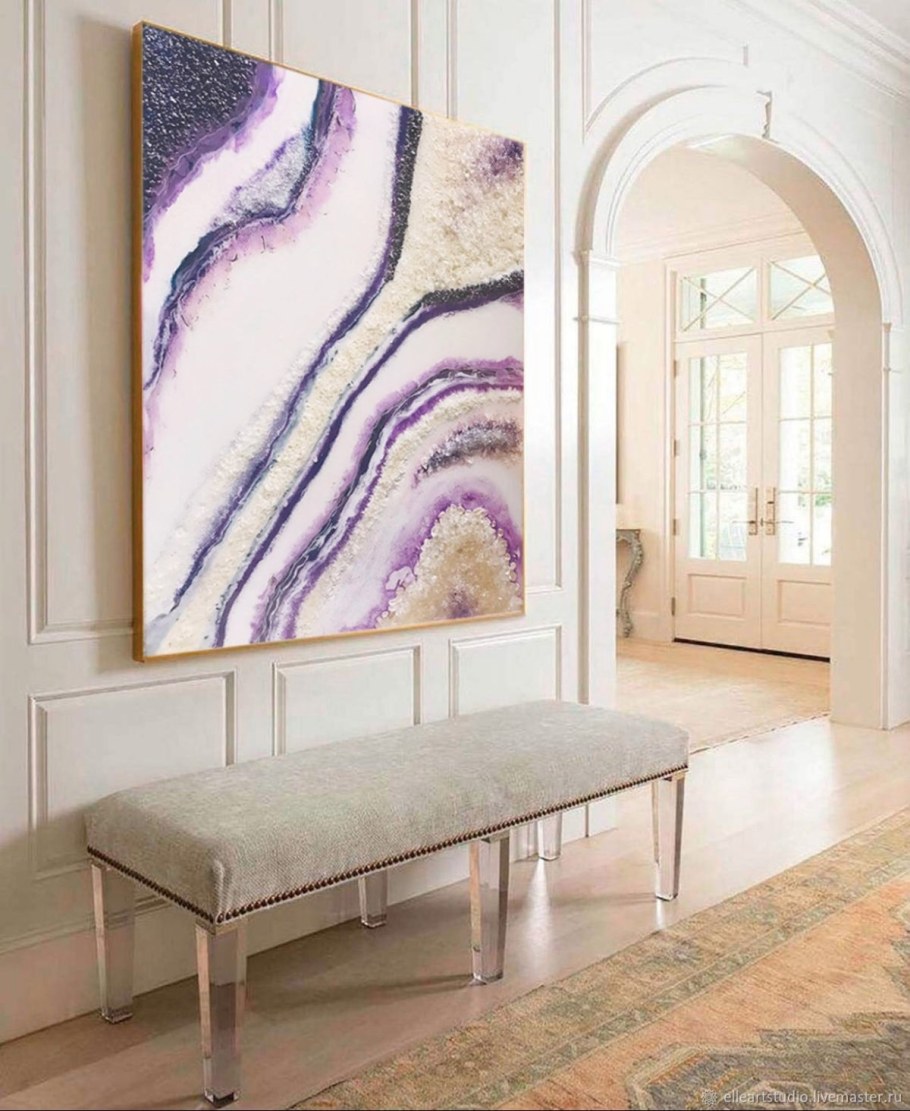 Флюид арт срез камня