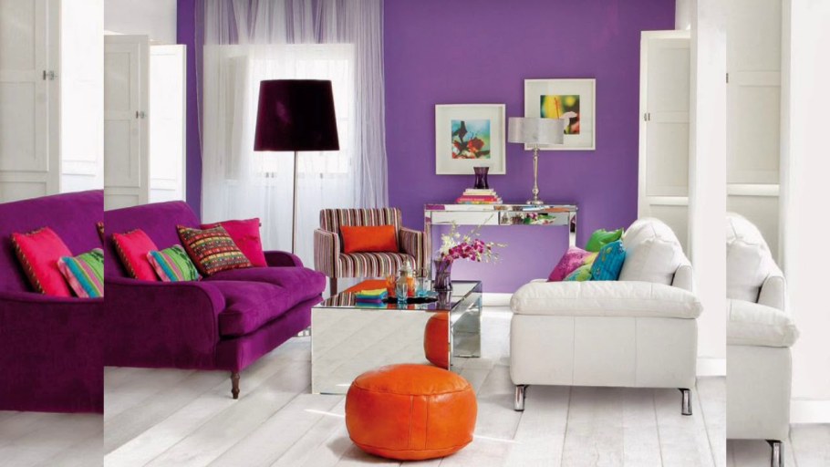 Сочетание ярких цветов в интерьере
