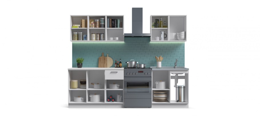 Кухонный гарнитур Люкс-240 Лайт сонома