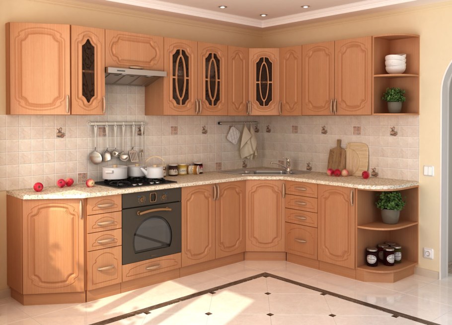 Кухня Лира МДФ ольха