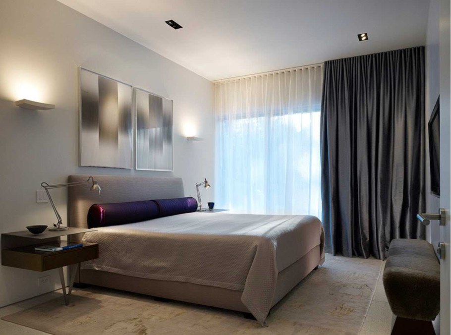 Шторы в стиле Минимализм в спальне