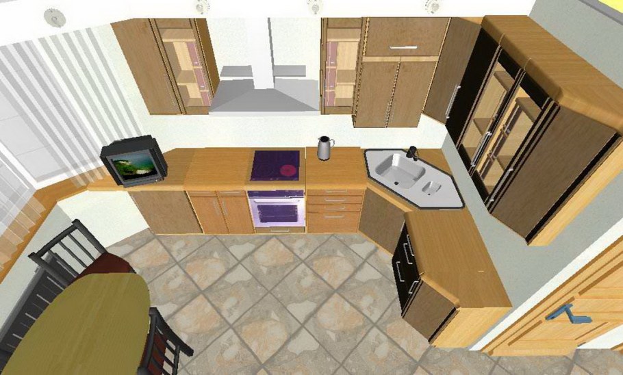 Расположение мебели на кухне