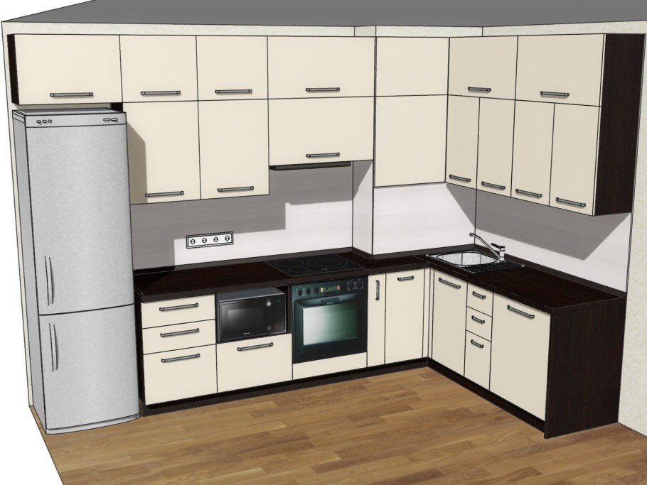 Планировка кухонного гарнитура