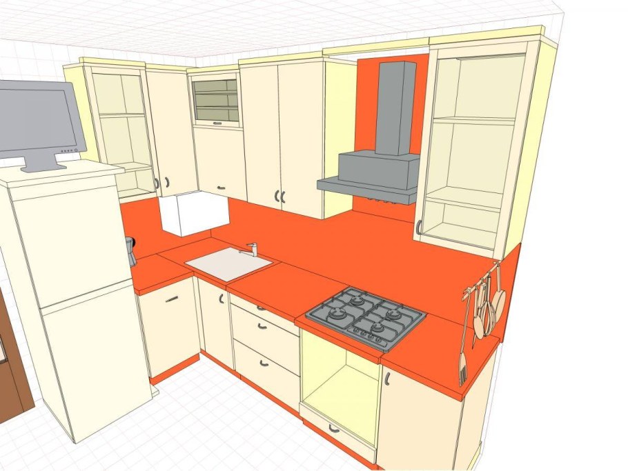 Планировка кухни 2.5 на 3
