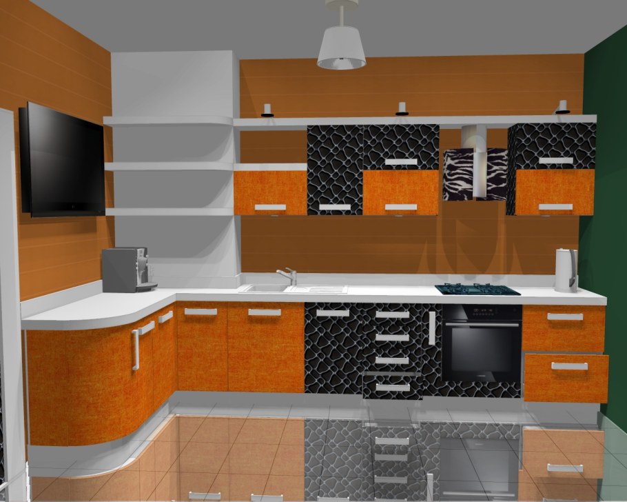 Готовые 3 д проекты кухонь