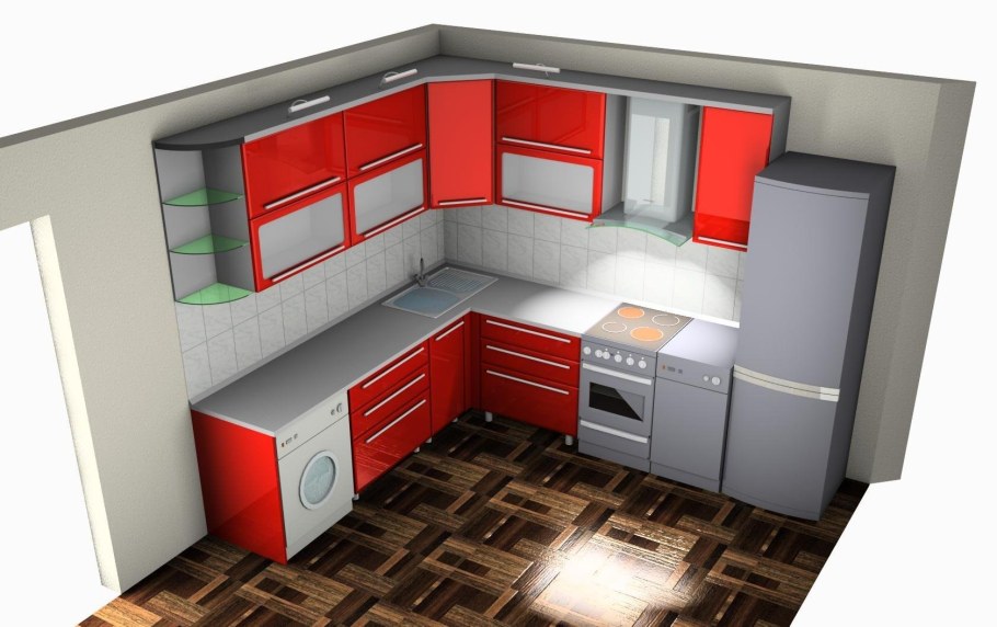 Проект кухни угловой