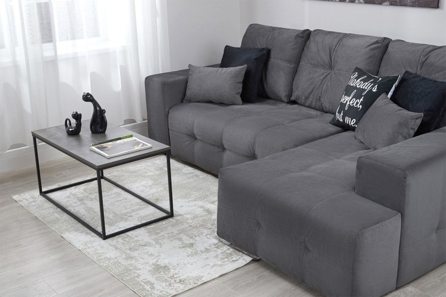 Диван серый угловой Hoff