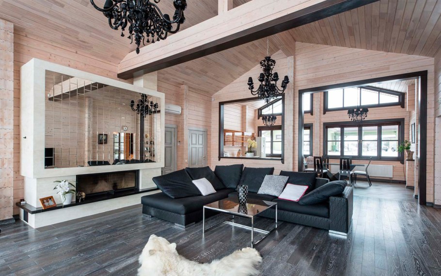 Дом из клееного бруса интерьер