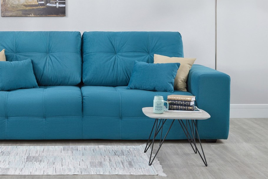 Диван Питсбург угловой бирюзовый